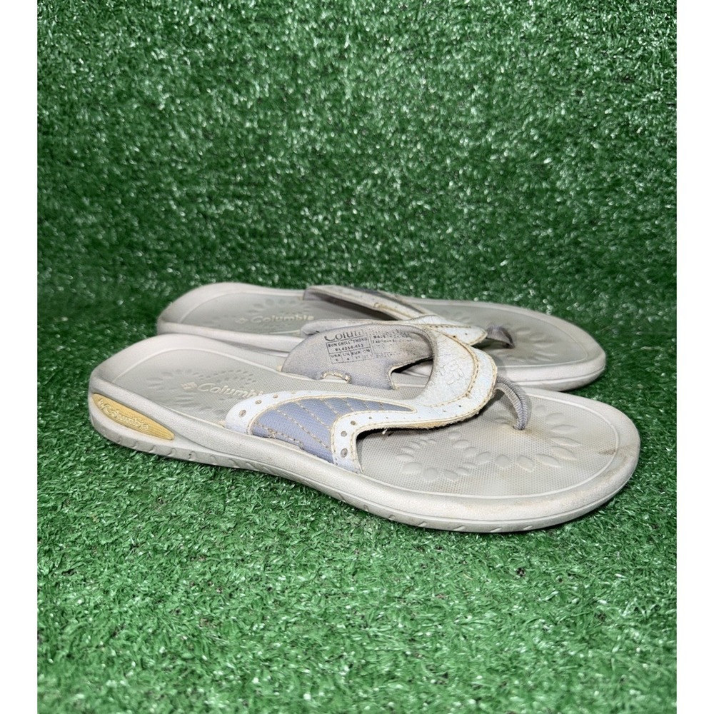 Columbia Sandals Womens Size 6 Kambi Grey‎ Flip Flops Thong Toe Loop Comfort